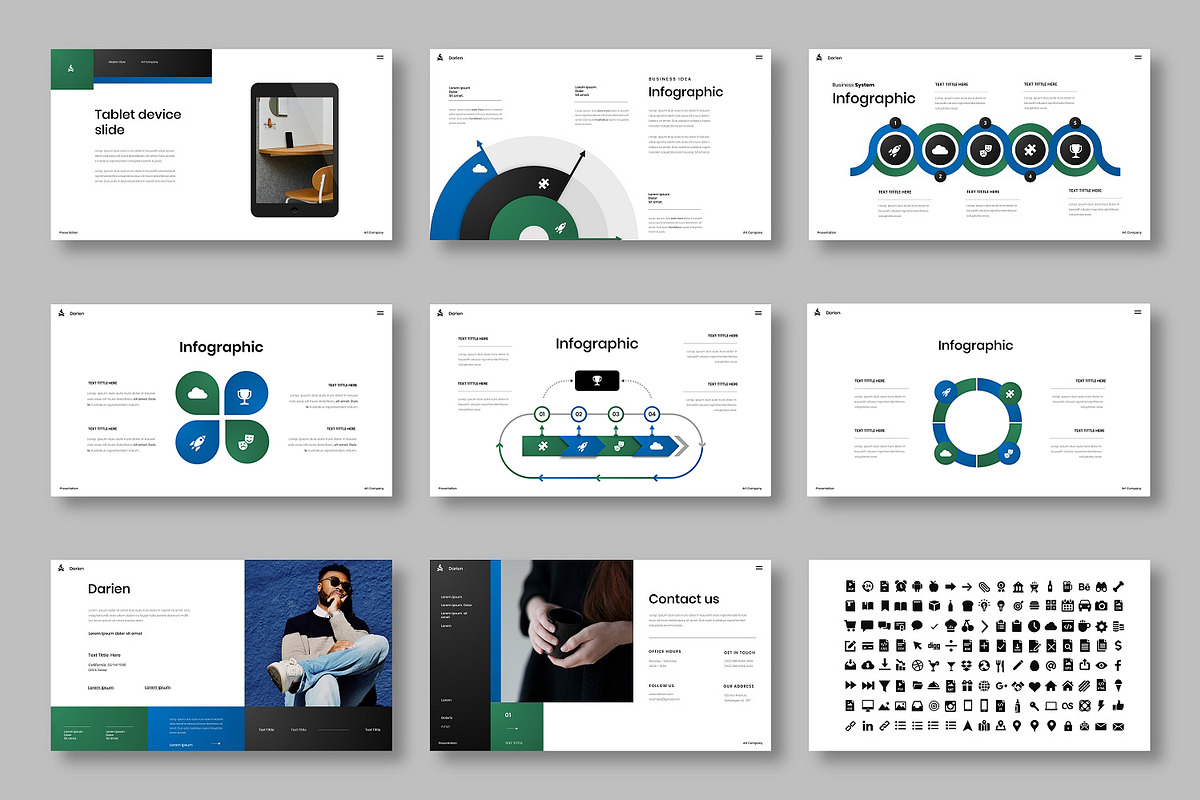 Darien – Business PowerPoint, a Presentation Template by Dens Creative Studio (Photo 5 of 6)
