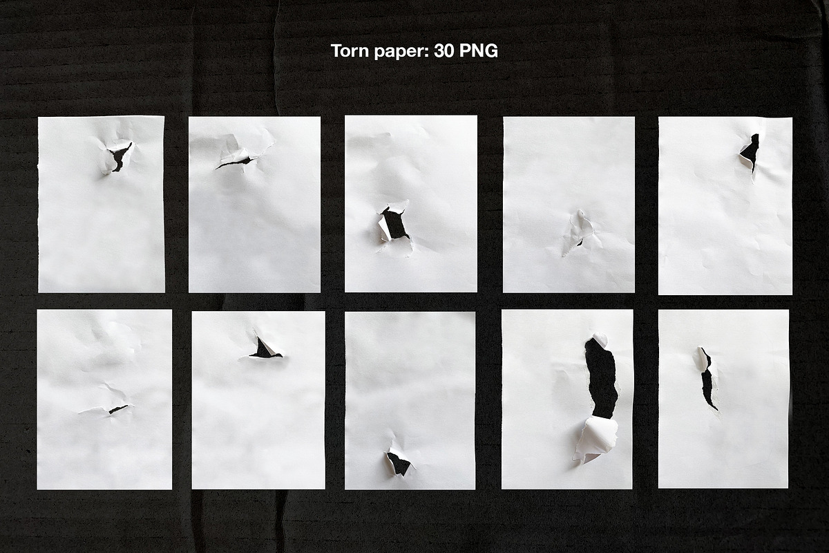 Torn Paper Bundle 85 PNG, PSD, an Object Graphic by Marie T (Photo 4 of 13)
