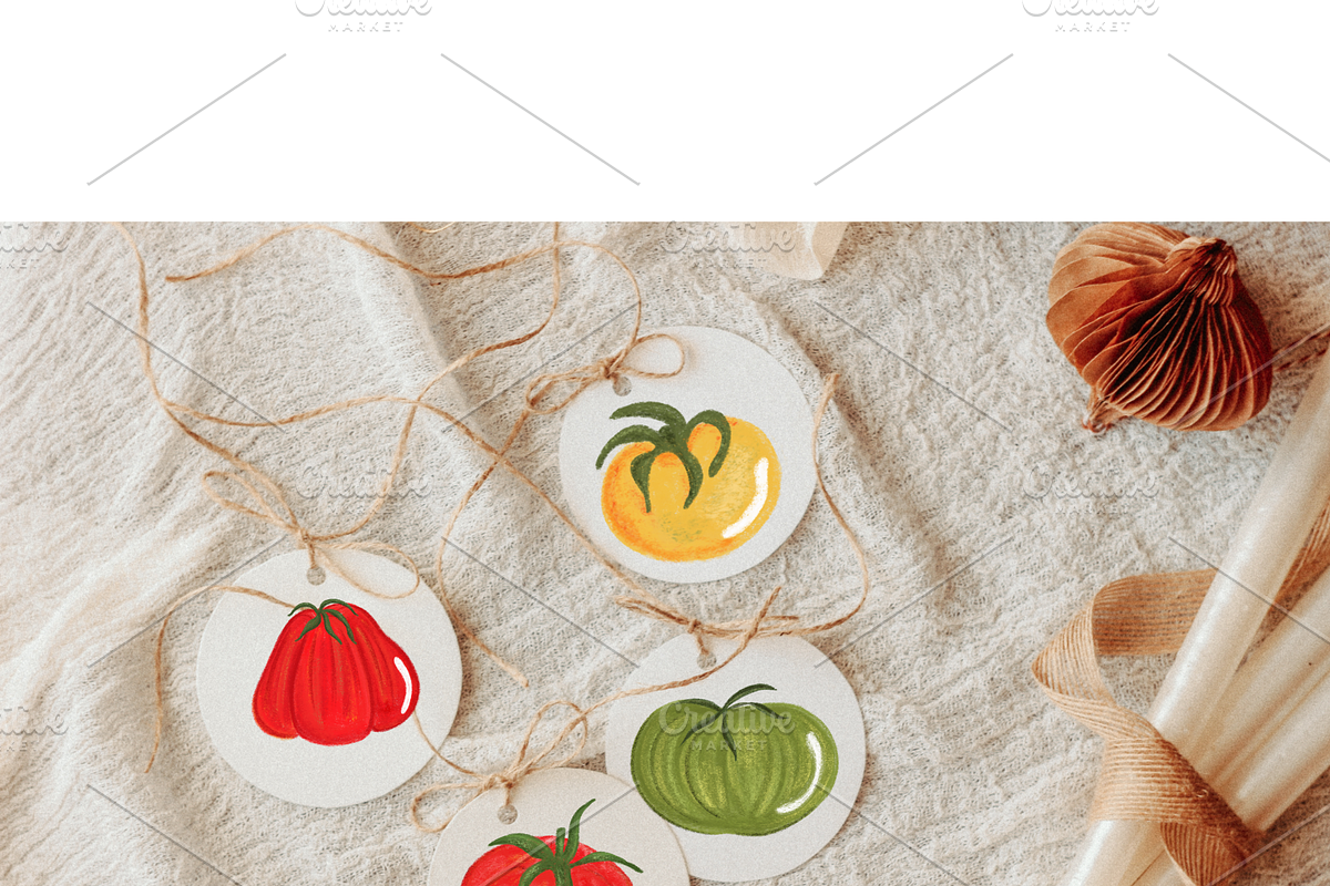 Oil Pastel Whimsical Tomatoes Set, a Food Illustration by Oleksandra Illustrates (Photo 15 of 16)