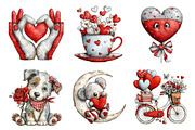 Vintage Cute Valentine's Day Clipart, an Illustration by Design Market (Thumbnail 3 of 3)