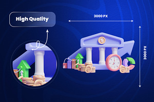 Money Saving 3d Illustration Icon