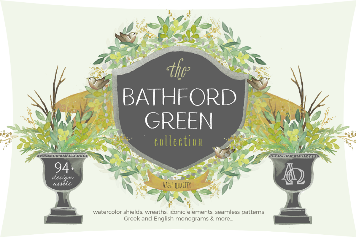 Bathford Green Collection, a Decorative Illustration by KLUGE+CO (Photo 1 of 13)