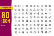 Blockchain, Cryptocurrency Line Icon, an Outline Icon by gstudiovect21 (Thumbnail 1 of 2)