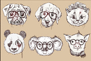 Hipster animals - set 2, an Animal Illustration by iriskana (Thumbnail 2 of 4)