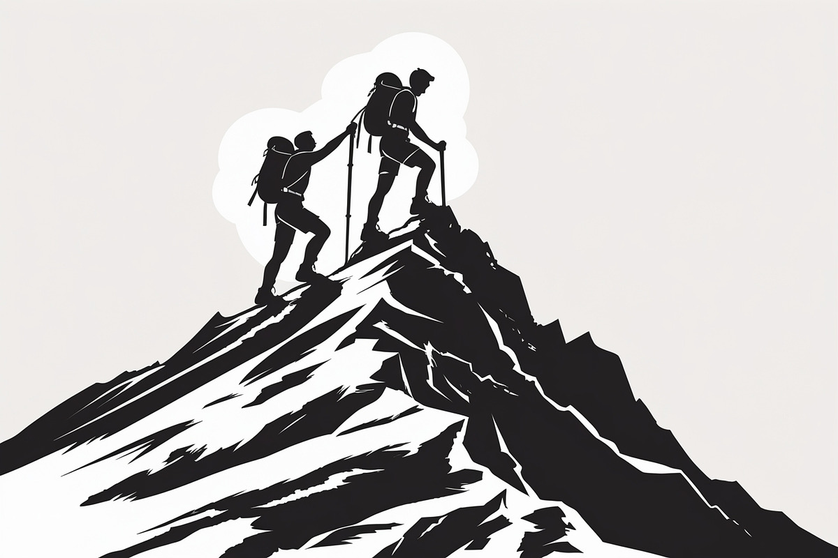 Mountain Hiking Silhouette Set, an Illustration by BIPLOB EXPERT (Photo 20 of 21)