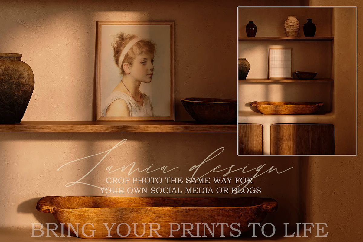 BARCELONA Room Natural FRAME MOCKUP, a Household Mockup by LAMIA DESIGN (Photo 11 of 22)