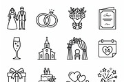41 Wedding Event Icon Pack, an Outline Icon by adenpinkstore (Thumbnail 8 of 17)