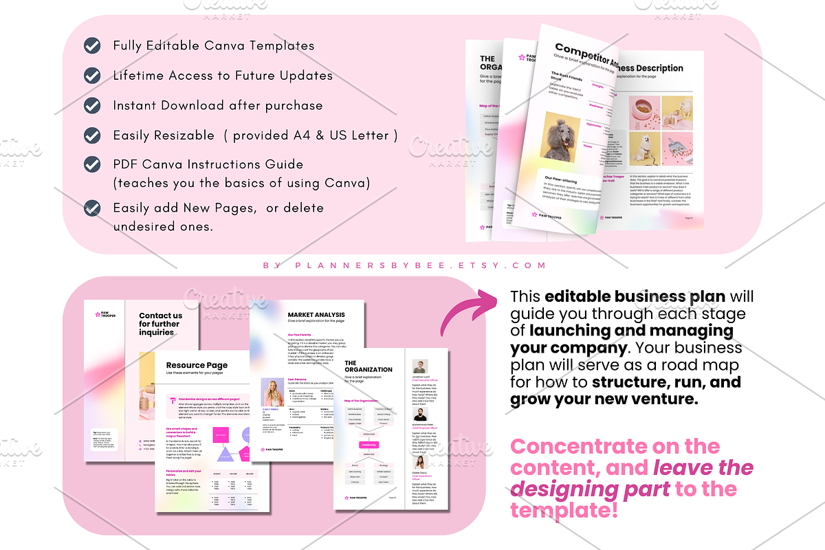 Editable Online Business Plan, a Print Template by PlannersByBee (Photo 3 of 3)