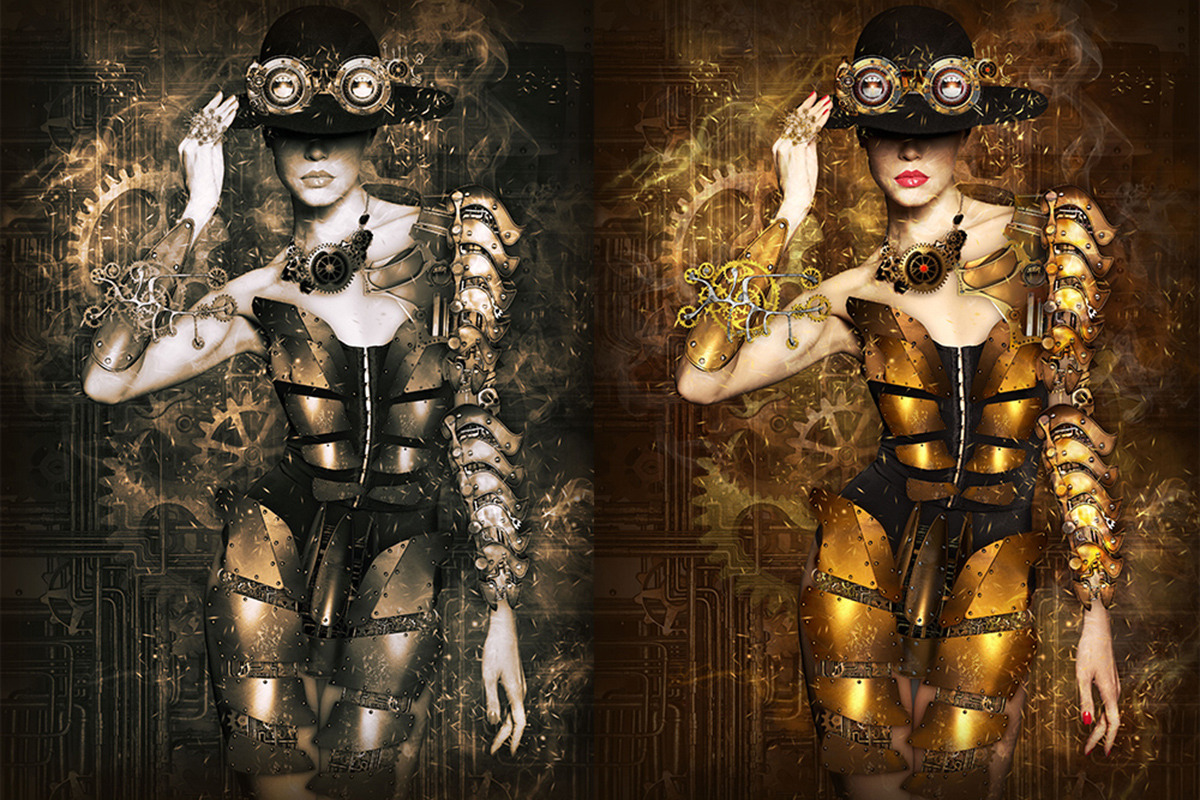 Steampunk Art Kit Photoshop Action, an Action Add-On by GorynArt (Photo 3 of 11)