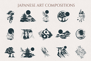 Hand Drawn Japanese Art Collection