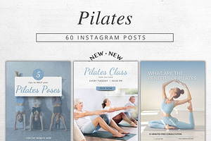 60 Pilates Canva Templates