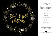 Black & Gold Christmas, a Seasonal Illustration by Maggie Stilwell Design (Thumbnail 1 of 10)
