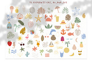 Summer Fun Clipart & Patterns, a Pattern Graphic by Sweet Fig (Thumbnail 2 of 9)