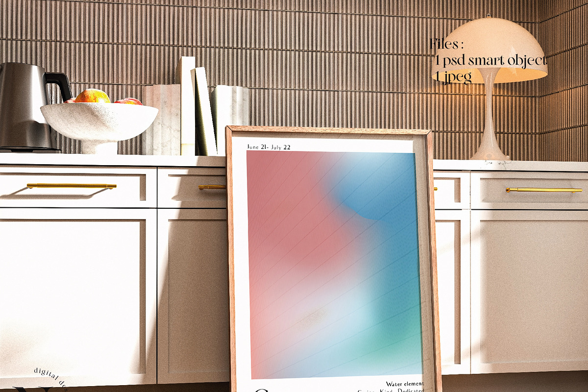 White Kitchen Interior Frame Mockup, a Product Mockup by N digital designs (Photo 3 of 7)
