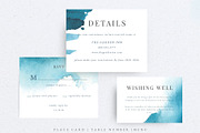 Teal Blue Wedding Set, an Invitation Template by Kolorata Art (Thumbnail 4 of 5)
