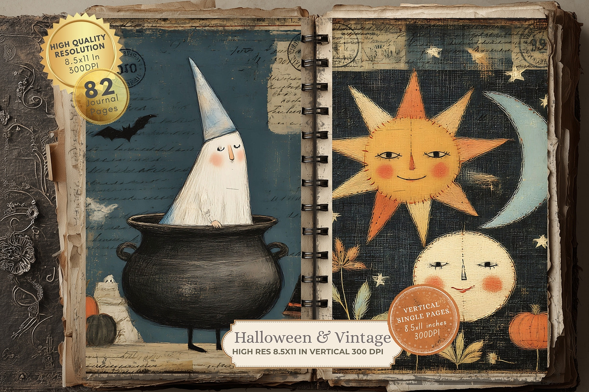 Halloween Ephemera Vintage Autumn, a Seasonal Illustration by Nicole Branger Art (Photo 4 of 12)
