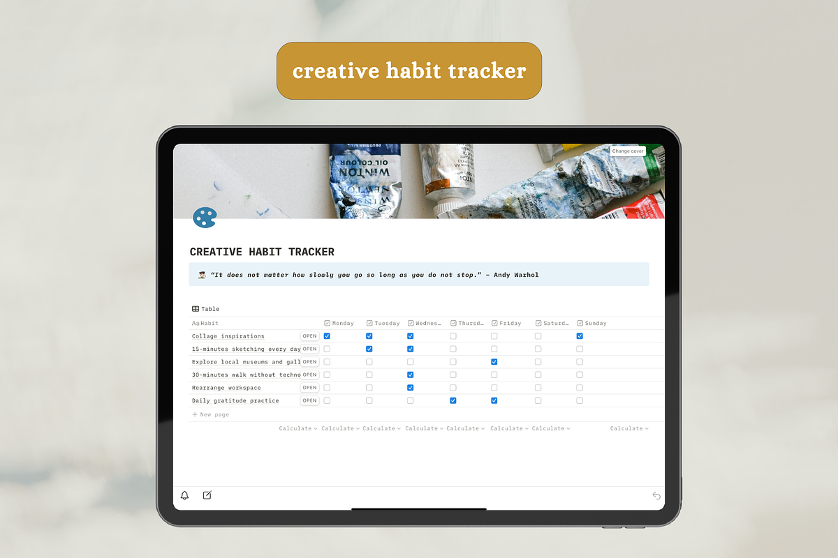 Notion planner for creatives, a Design Template by Petite Zakka Boutique (Photo 9 of 9)