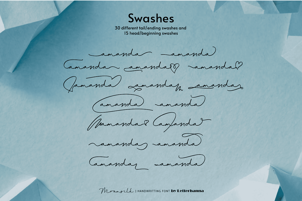 Moonsilk Font, a Handwritten Font by Letterhanna Studio (Photo 5 of 15)