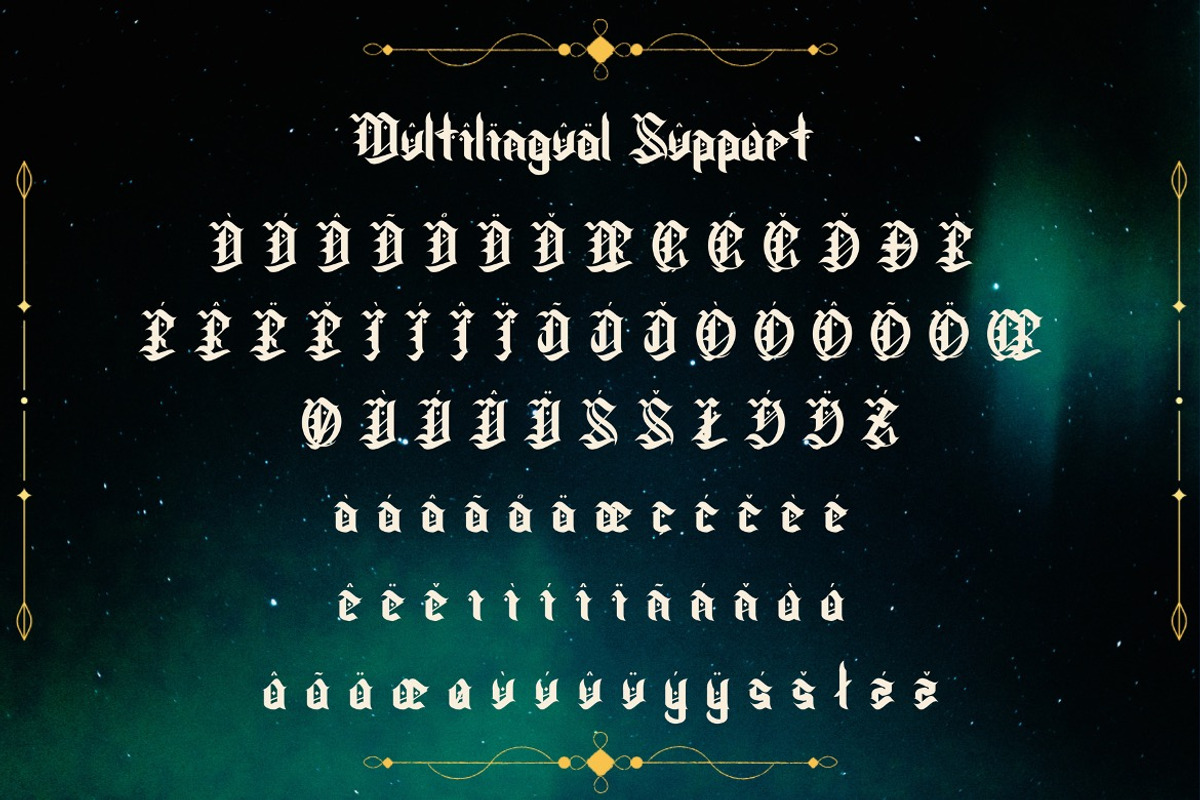 Sinevas - Modern Blackletter Font, a Blackletter Font by Dhabee (Photo 5 of 15)