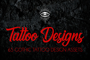 Gothic Tattoo Design Assets 65 Icons