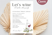 Lets wine Bachelorette schedule plan, an Invitation Template by EvaTemplates (Thumbnail 1 of 4)