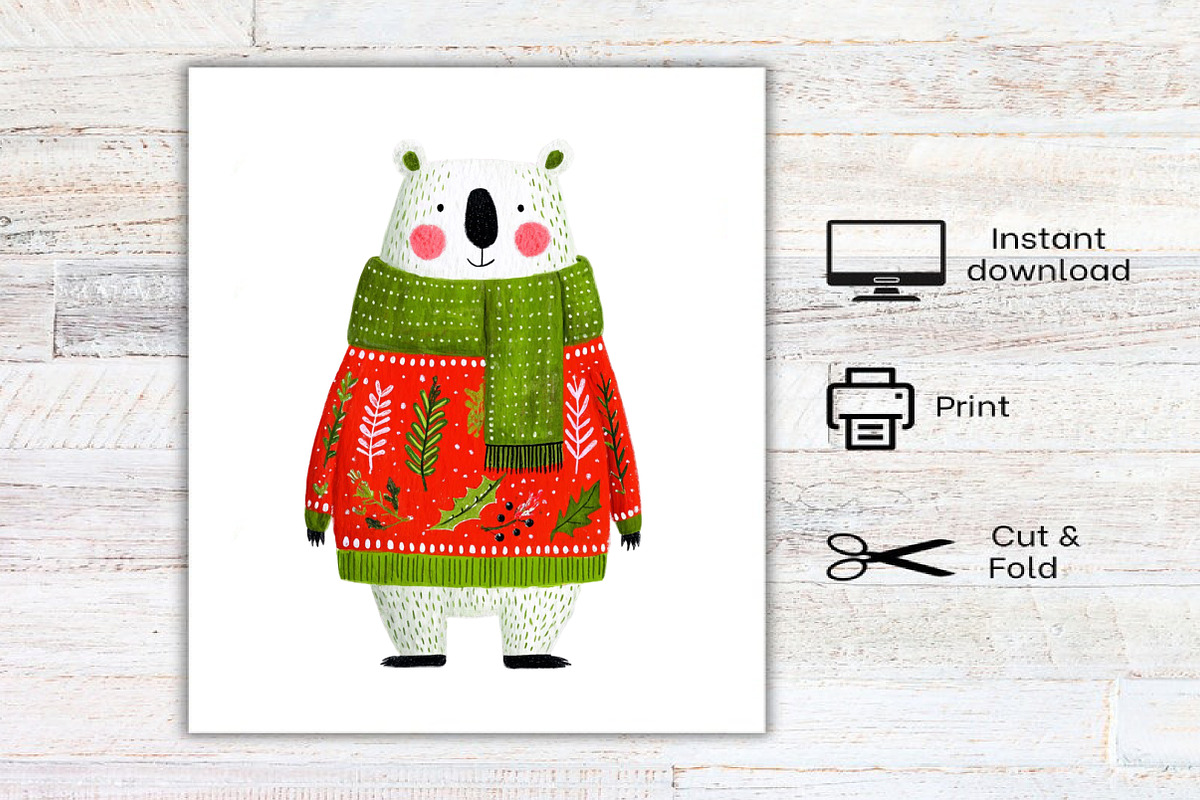 Cute Blue Christmas Clipart, an Illustration by Canvas Craft (Photo 8 of 8)