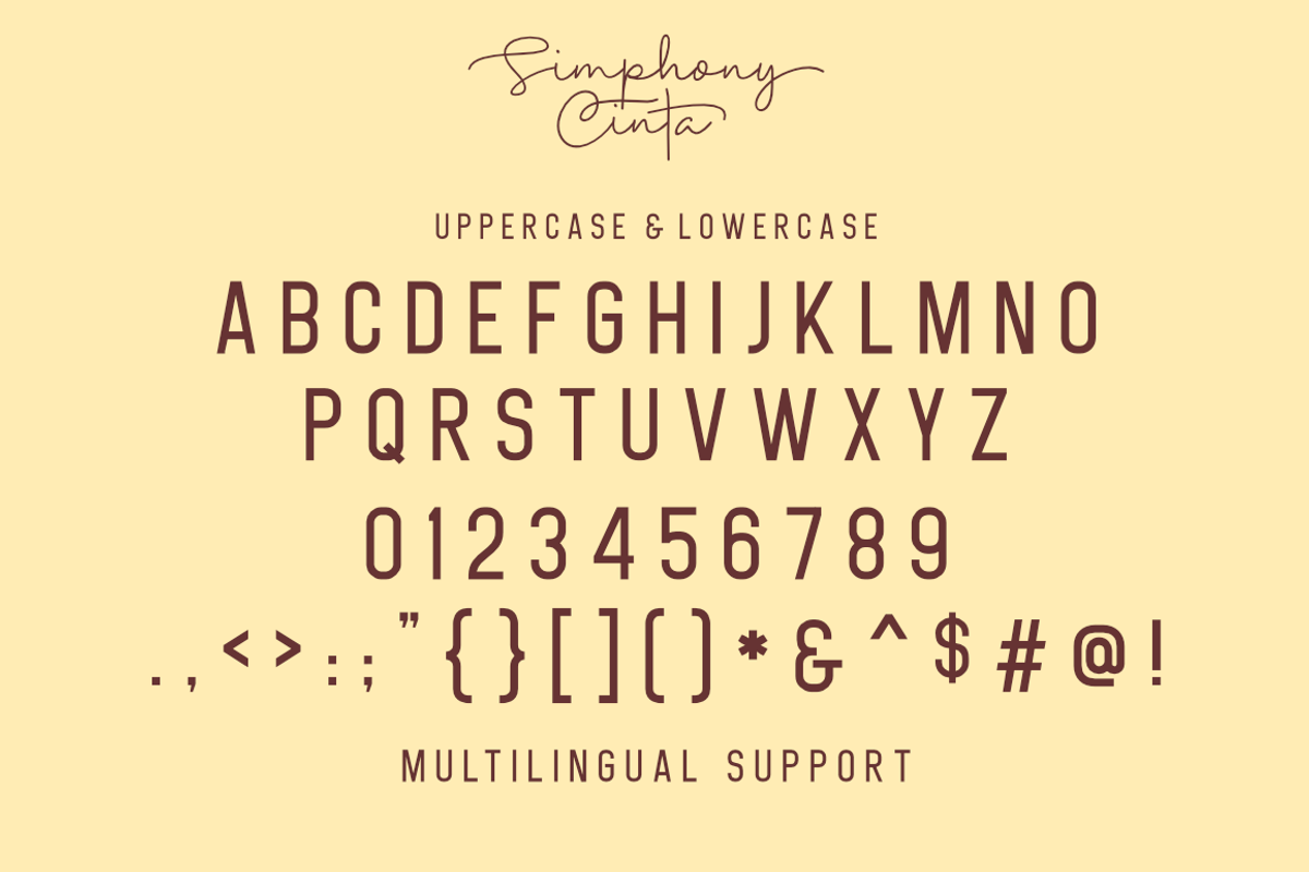 Simphony Cinta - Font Duo, a Script Font by Silverdav (Photo 10 of 10)