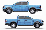 Modern Double Cab Pickup Mockup Set, a Product Mockup by Halal Graphic Studio (Thumbnail 9 of 15)
