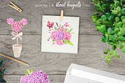 Pink Violet Floral Clipart, Patterns, an Illustration by ColorfulNest (Thumbnail 3 of 7)