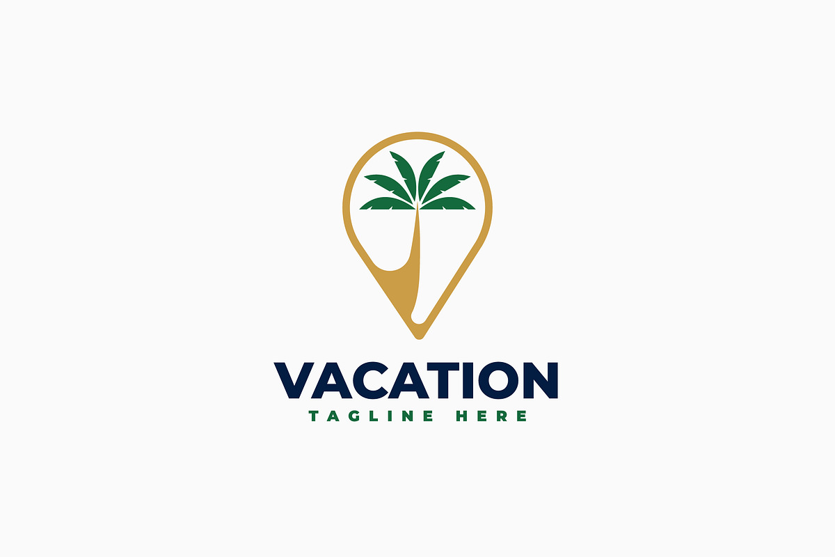 Vacation Palm Logo Template, a Branding & Logo Template by Zeer Graphic (Photo 2 of 2)