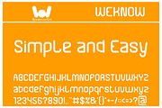 Simple and Easy font, a Sans Serif Font by weknow (Thumbnail 1 of 8)