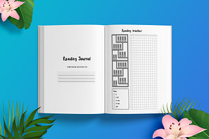 Editable Reading Journal Canva