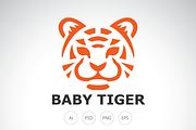 Baby Tiger Cub Logo Template, a Branding & Logo Template by Heavtryq Design (Thumbnail 1 of 4)