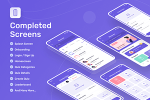 Queezy - Quiz App Mobile UI Kit