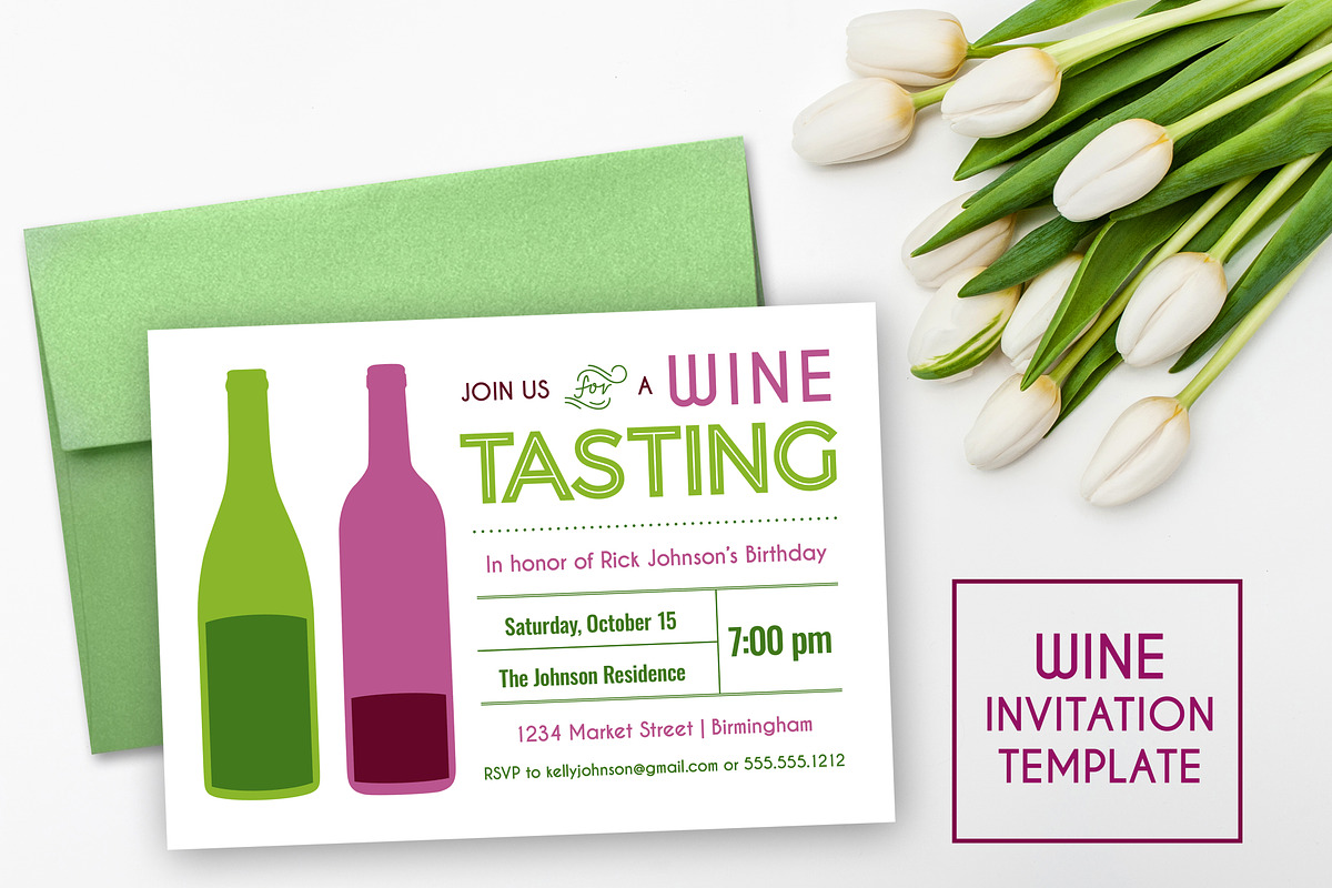Wine Tasting Party Invitation, an Invitation Template by Charming Ink