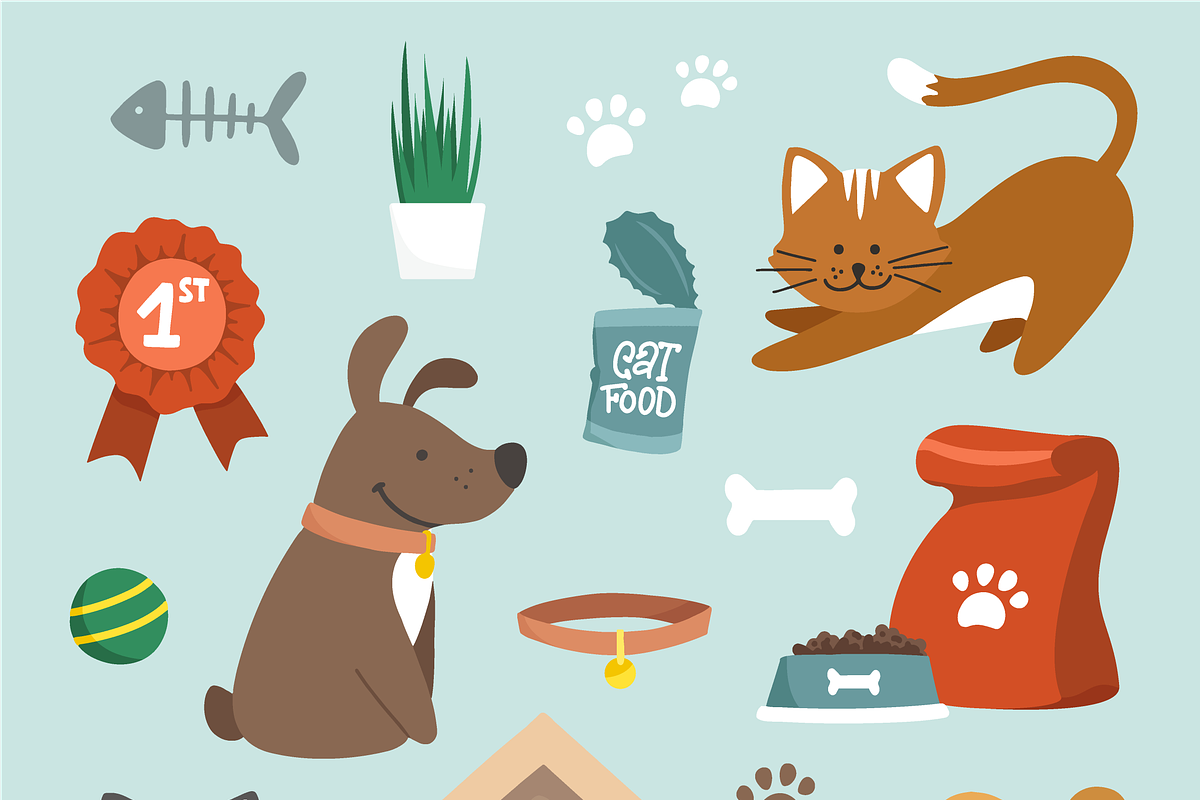 Meow&Woof Set, an Animal Illustration by Anna Krestiannykova (Photo 10 of 11)