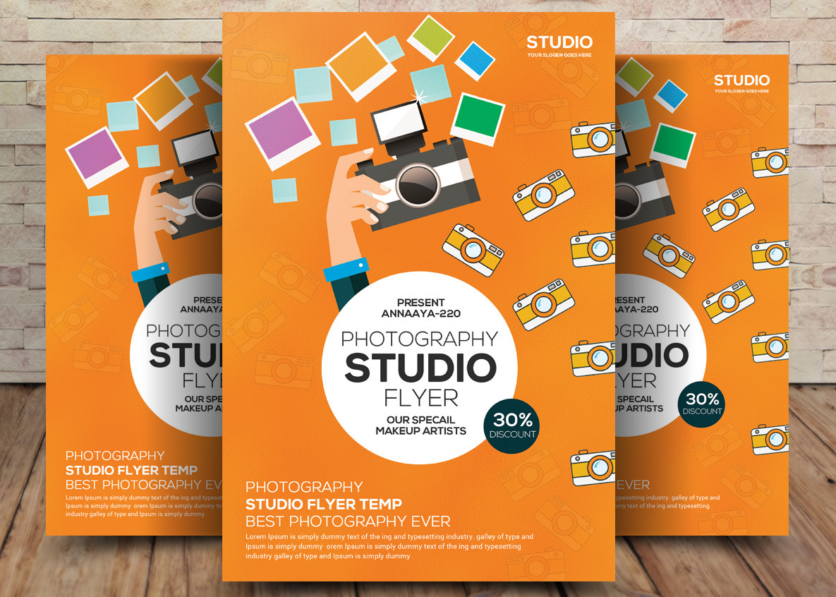 Modern Photography Studio Flyer, a Flyer Template by graphicforest