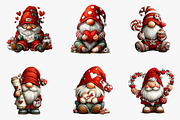 Whimsical Valentine Gnome Clipart, an Illustration by CreationArt (Thumbnail 5 of 6)