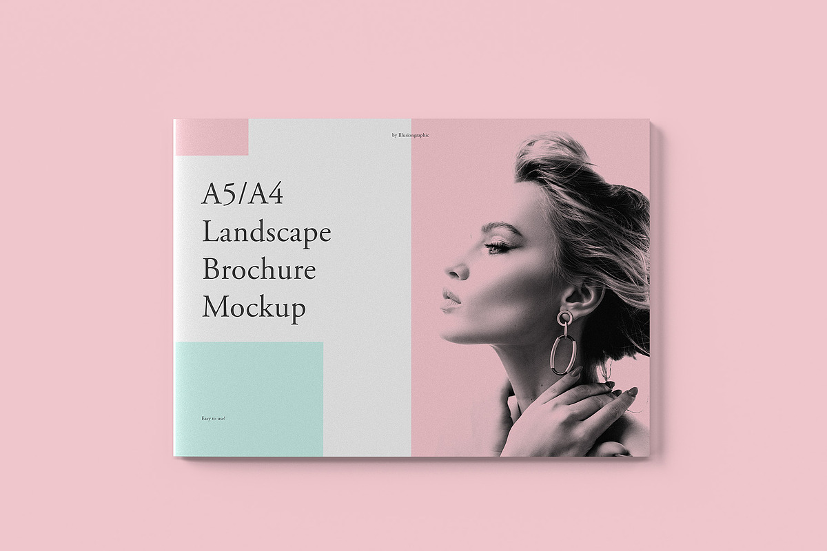 5 A4 Landscape Brochure Mockup, a Books & Magazine Mockup by Illusiongraphic (Photo 4 of 25)