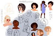 WOMEN & FLOWERS modern line art, an Illustration by ArtOLB (Thumbnail 6 of 11)