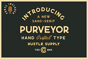 Purveyor - 8 Fonts Included, a Sans Serif Font by Hustle Supply Co. (Thumbnail 1 of 5)