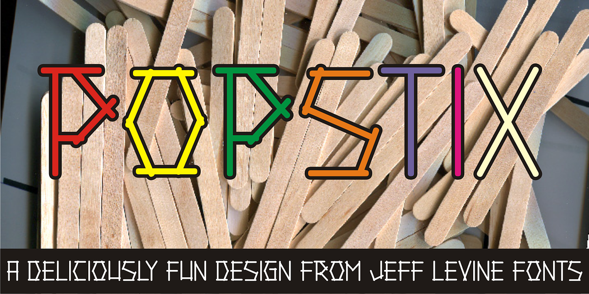 Popstix JNL, a Handwritten Font by Jeff Levine Fonts