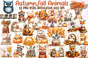 Autumn,Fall Animals Clipart, an Illustration by Sublimation Artist (Thumbnail 1 of 6)