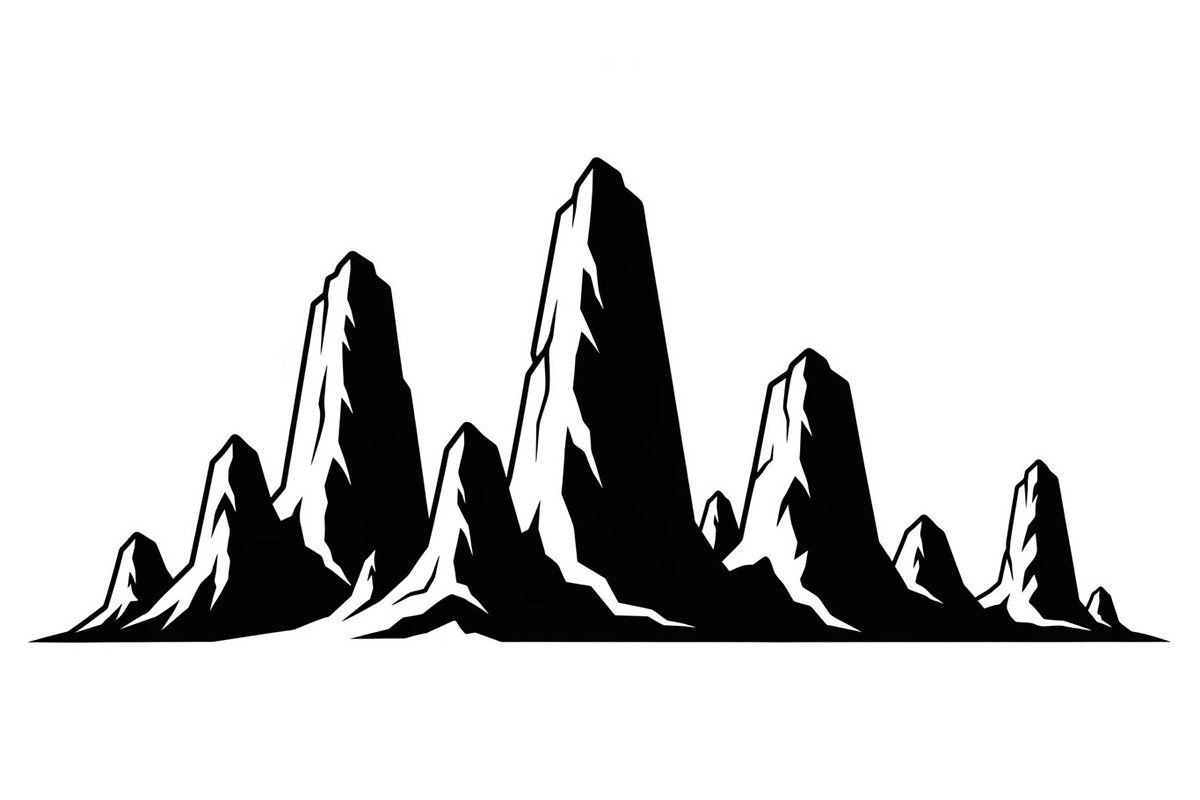50 Mountain Landscape Silhouette Bun, an Illustration by Designer_Momina (Photo 24 of 51)