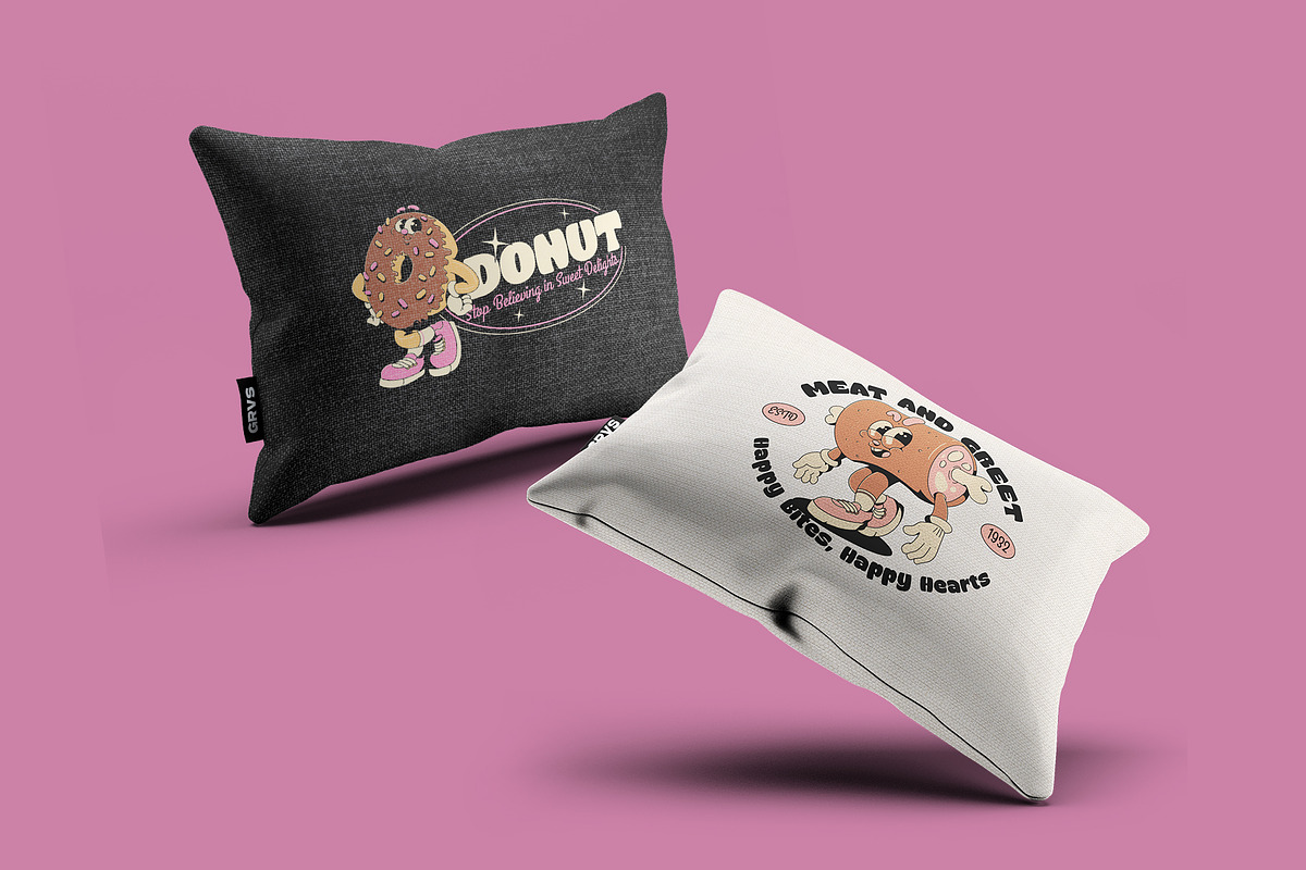 Retro Foods Characters Mascot Design, a Food Illustration by GRVS Studio (Photo 6 of 6)