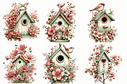 Whimsical Spring Birdhouse Clipart, an Illustration by Designworld (Thumbnail 2 of 8)