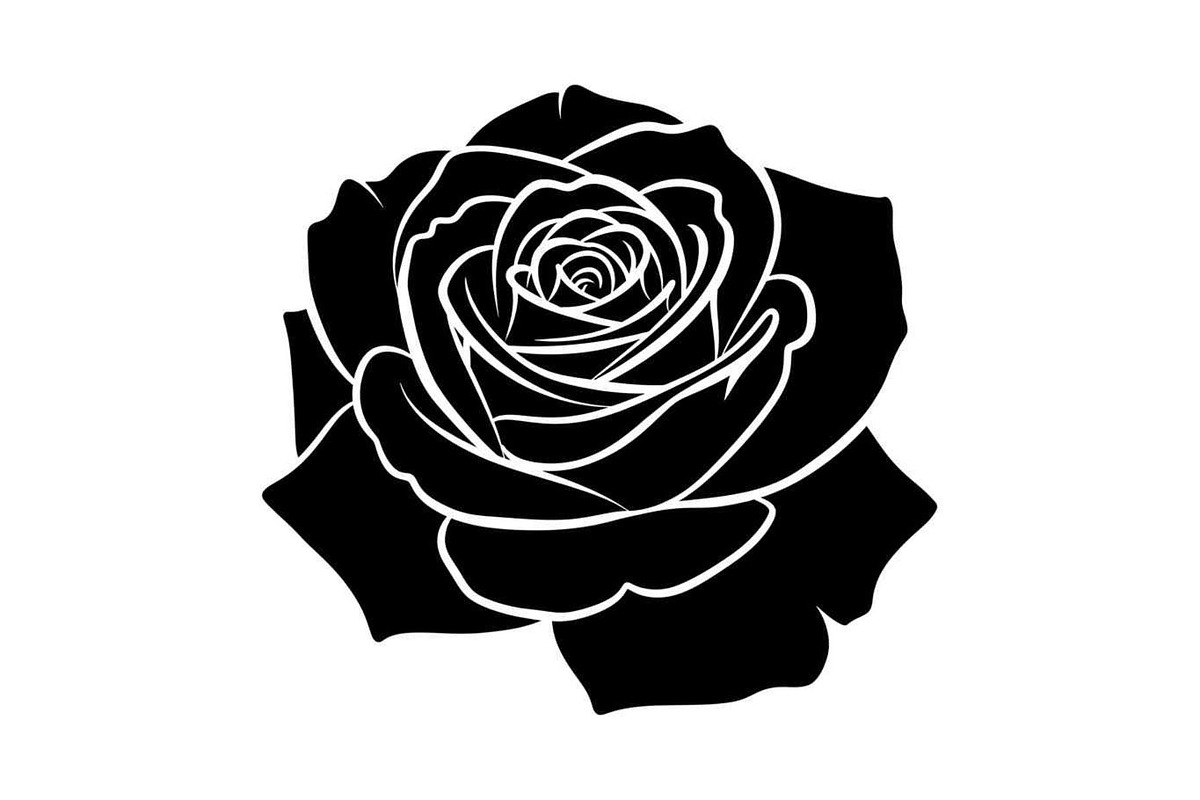 50 Black Rose Silhouette Vector Bund, an Illustration by Gaye Art (Photo 50 of 51)
