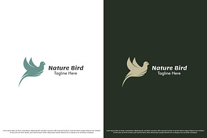 Nature Dove Logo Design Icon Vector, a Branding & Logo Template by Morvana Crew
