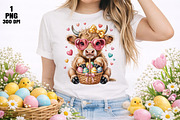 Easter Day Highland Cow PNG, an Illustration by Daily.Designs (Thumbnail 3 of 5)