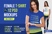 Female T-Shirt Mockups Vol 3. Part 2, a Shirt Mockup by Hi, Mock-Up! (Thumbnail 1 of 10)